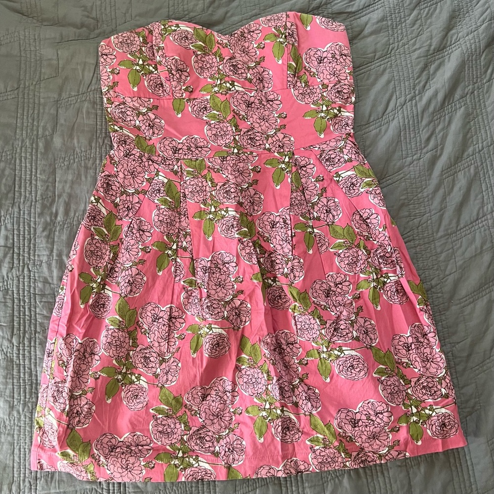 Twenty One by Forever 21 Strapless Pink Floral Dress